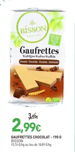 naturéO Bisson gaufrettes chocolat offre
