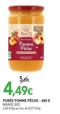 naturéO Mamie bio purée pomme pêche offre