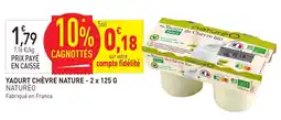 naturéO Naturéo yaourt chèvre nature - 2 x 125 g offre