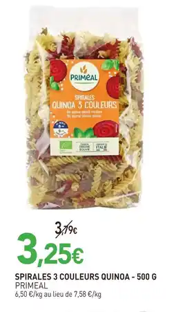 naturéO Primeal spirales 3 couleurs quinoa offre