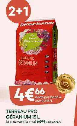 Ma Jardinerie Décor jardin terreau pro géranium 15 l offre