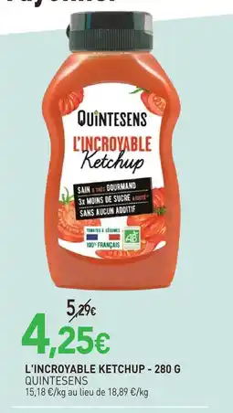 naturéO Quintesens l'incroyable ketchup 280 g offre
