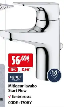 Screwfix Grohe mitigeur lavabo start flow offre