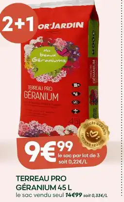 Ma Jardinerie Or'jardin terreau pro géranium offre