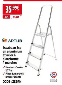 Screwfix Artub escabeau eco en aluminium et acier à plateforme 4 marches offre