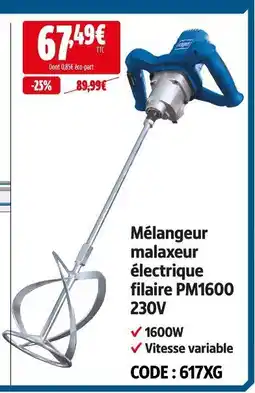 Screwfix Mélangeur malaxeur électrique filaire pm1600 230v offre