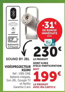 Hyper U Xgimi vidéoprojecteur vibe one offre