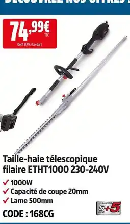 Screwfix Taille-haie télescopique filaire etht1000 230-240v offre