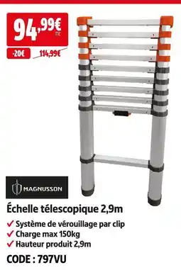 Screwfix Magnusson échelle télescopique 2,9m offre