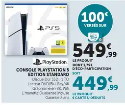 Hyper U Console playstation 5 edition standard offre