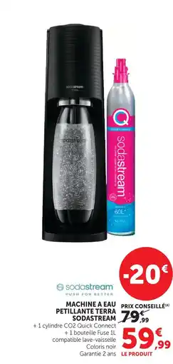 Hyper U Sodastream machine à eau pétillante terra offre
