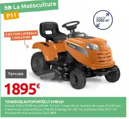 Rural Master Temver tondeuse autoportée lt 4198 gh offre