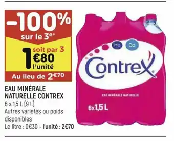 Leader Price Eau Minérale Naturelle Contrex offre