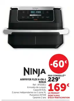 Hyper U Ninja airfryer flex 6-en-1 offre
