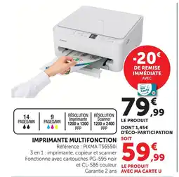 Hyper U Canon imprimante multifonction offre