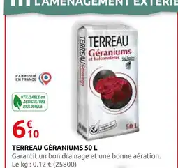 Rural Master Terreau géraniums 50 l offre