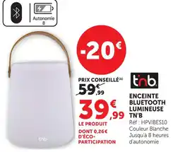 Hyper U T'nb enceinte bluetooth lumineuse offre