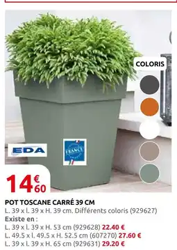 Rural Master Eda pot toscane carré offre