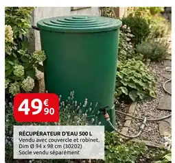 Rural Master Récupérateur d'eau 500 l offre