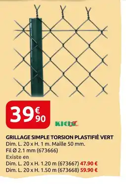 Rural Master Grillage simple torsion plastifié vert offre