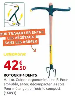 Rural Master Leborgne rotogrif 4 dents offre