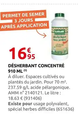 Rural Master Désherbant concentré 910 ml offre