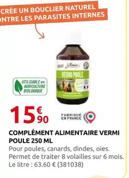 Rural Master Complément alimentaire vermi poule 250 ml offre