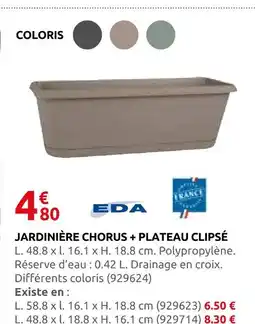 Rural Master Eda jardinière chorus + plateau clipsé offre