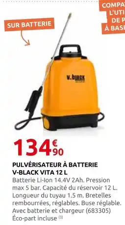 Rural Master V-black pulvérisateur à batterie vita 12 l offre