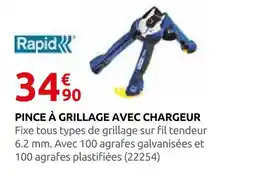 Rural Master Rapid pince à grillage avec chargeur offre
