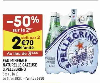 Leader Price Eau Minérale Naturelle Gazeuse offre