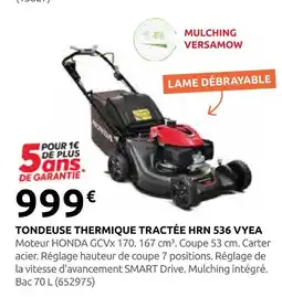 Rural Master Honda tondeuse thermique tractée hrn 536 vyea offre