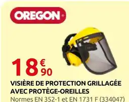 Rural Master Oregon visière de protection grillagée avec protège-oreilles offre