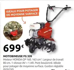 Rural Master Honda motobineuse fg 320 offre