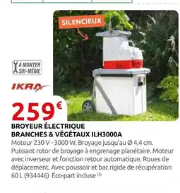 Rural Master Ikra broyeur électrique branches & végétaux ilh3000a offre