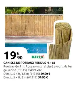Rural Master Canisse de roseaux fendus h. 1 m offre