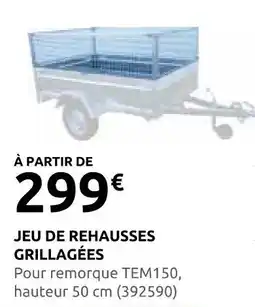 Rural Master Jeu de rehausses grillagées offre