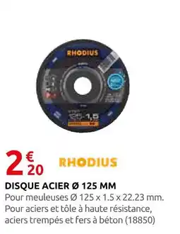 Rural Master Rhodius disque acier ø 125 mm offre