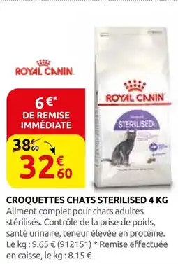 Rural Master Royal canin croquettes chats sterilised offre