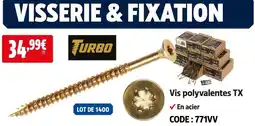 Screwfix Turbo vis polyvalentes tx offre