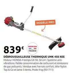 Rural Master Honda débroussailleuse thermique umk 450 xee offre