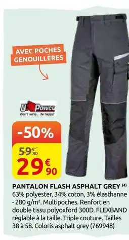 Rural Master U-power pantalon flash asphalt grey offre
