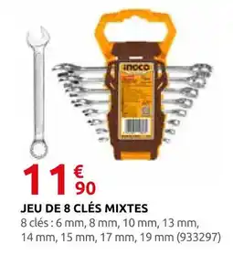 Rural Master Incoo jeu de 8 clés mixtes offre