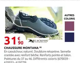 Rural Master Blackfox chaussure montana offre