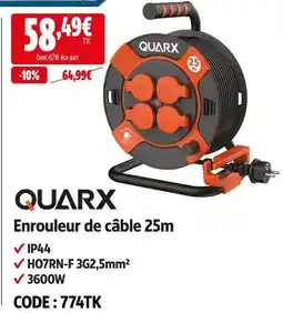 Screwfix Quarx enrouleur de câble 25m offre