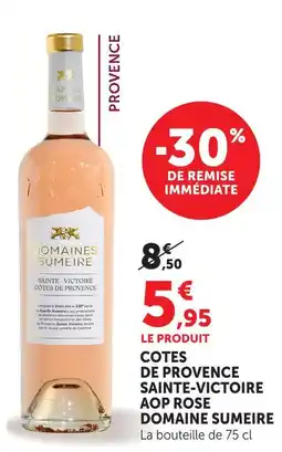 Super U Domaines domaine sumeire côtes de provence sainte-victoire aop rosé offre