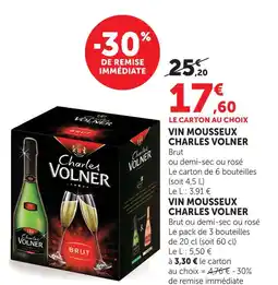 Super U Charles volner vin mousseux offre