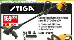 Screwfix Stiga coupe-bordures électrique sans fil gt 300e 40v offre