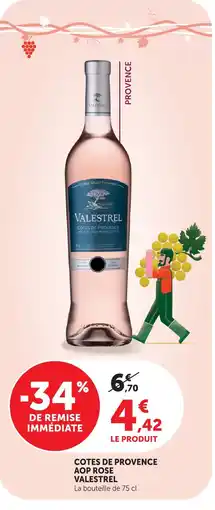 Super U Valestrel côtes de provence aop rosé offre