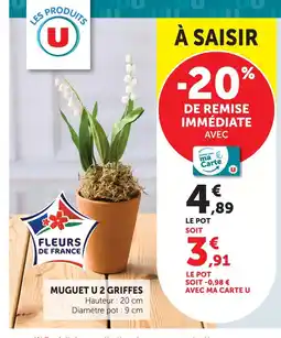 Super U U muguet 2 griffes offre
